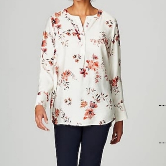 J. Jill Flowy Floral Tunic Top L - Picture 1 of 11